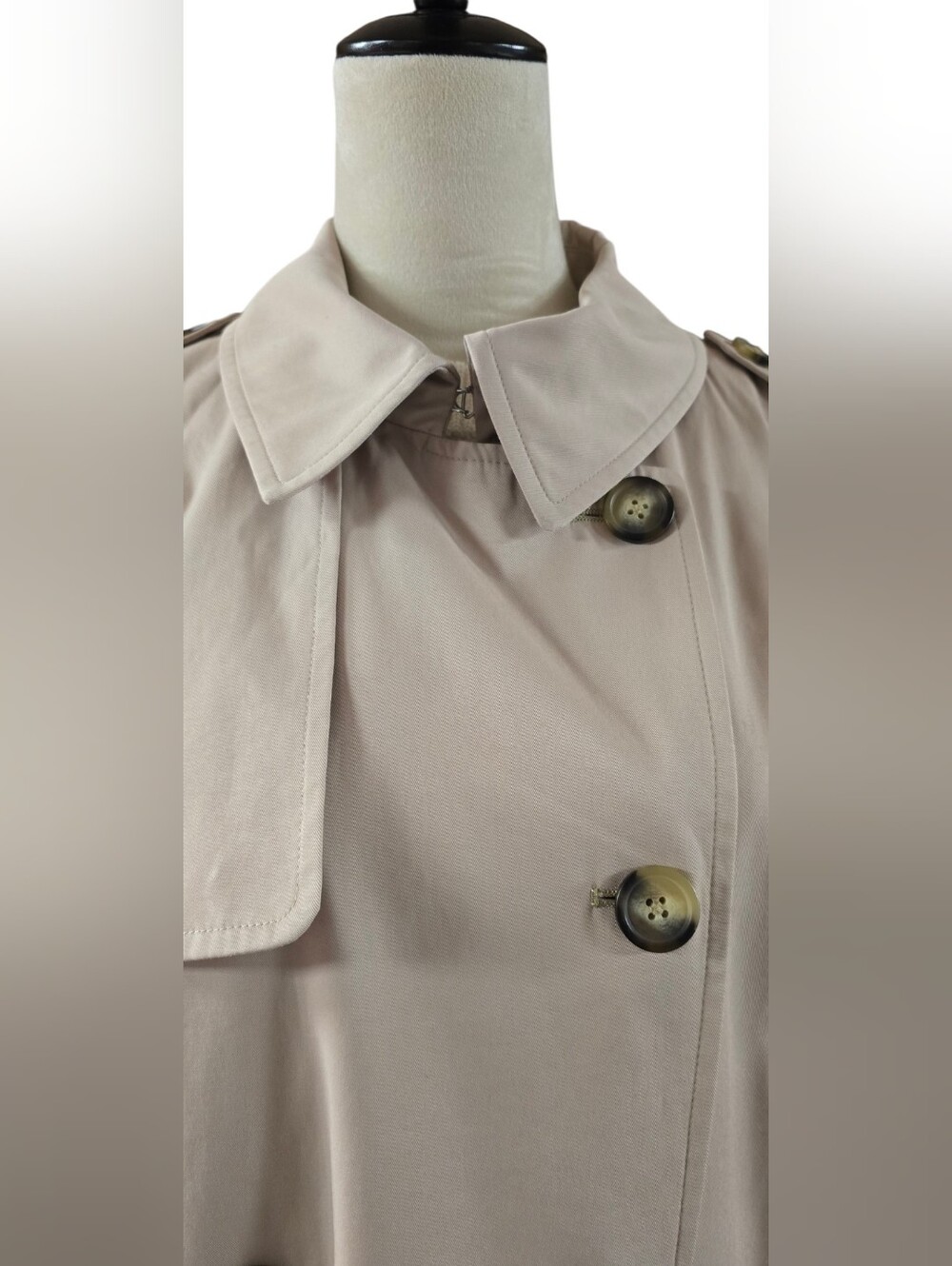 Marks & Spencer M&S Collection Double-Breasted Trench Coat in Sand, US 14/UK18 - Picture 6 of 15